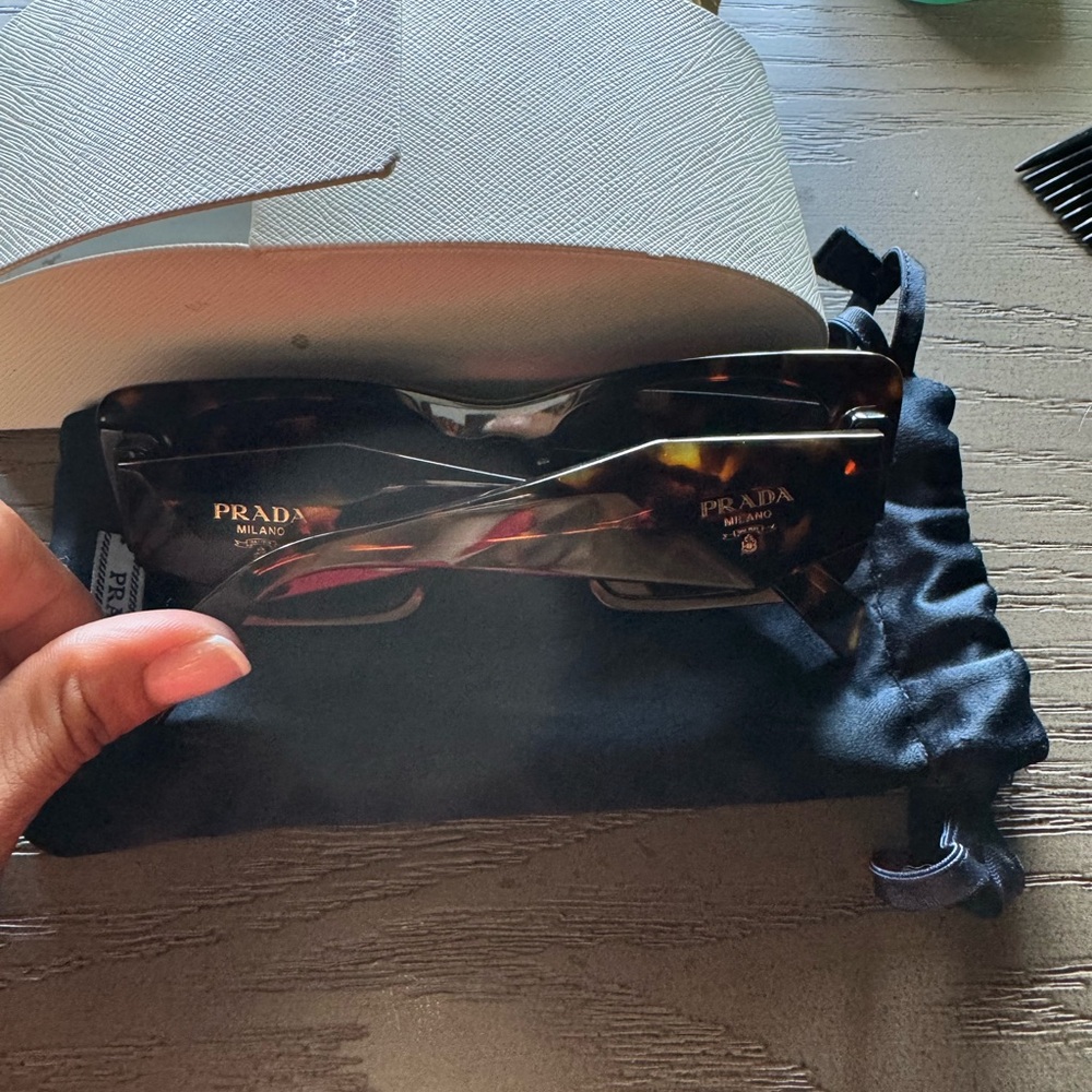 Prada Brown Tortoise Sunglasses - Picture 6 of 6